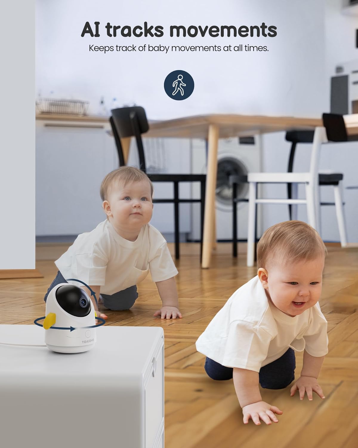 Baby Monitor with 2 Cameras and Audio WiFi/No WiFi: Baby Monitor WiFi Smartphone APP Control