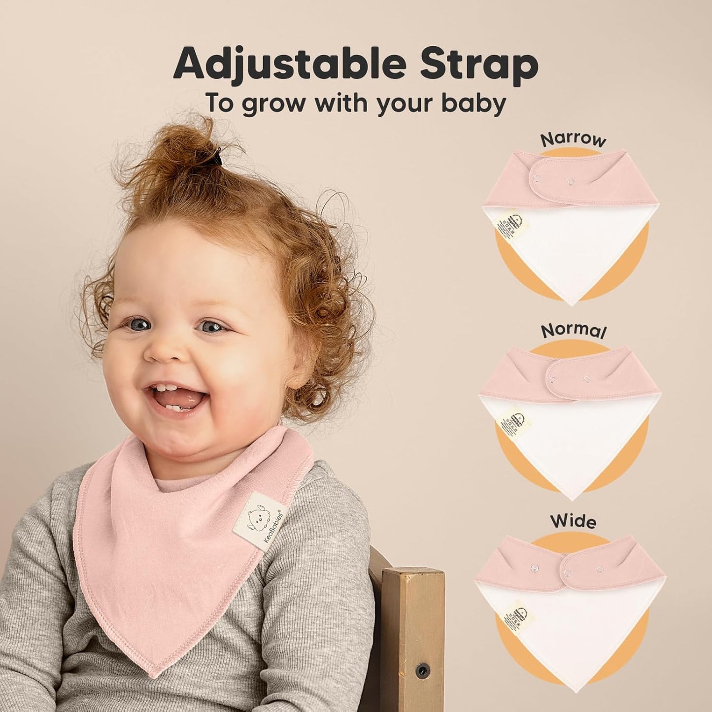 8-Pack Organic Baby Bandana Bibs for Girls - Super Absorbent Triangle Baby Bibs for Drooling and