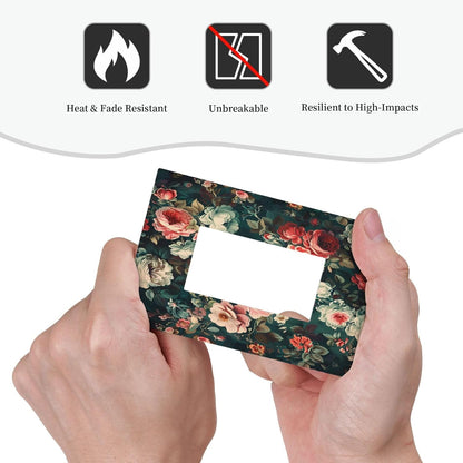 Decorative Outlet Covers Baroque Vintage Peony Flower Floral 1 Gang Single Rocker Light Switch