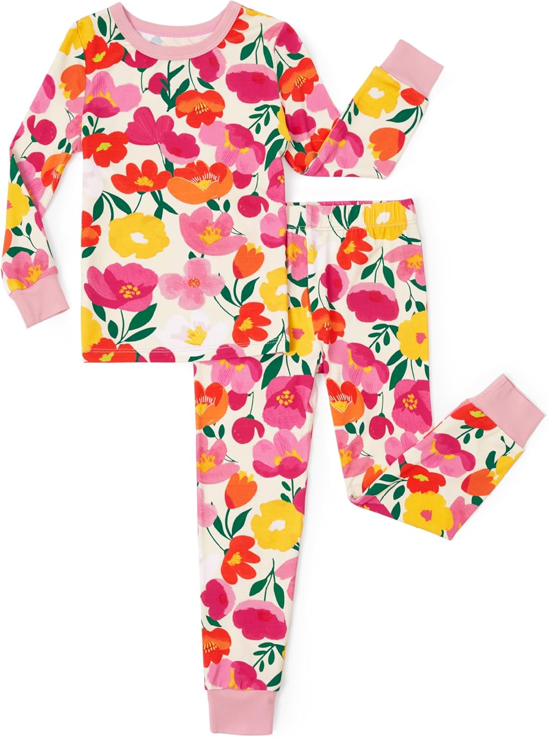 PATPAT Bamboo Viscose Pajama Set for Toddlers with Improved Tensile Strength, Snug Fit Pjs Sleeper