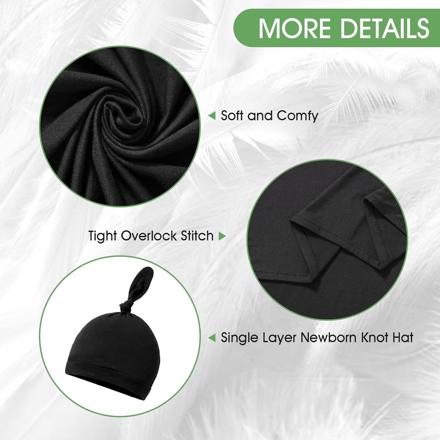 iEvolve Cotton Knitted Baby Swaddle Blanket with Hat Headband Set Newborn Swaddle Wrap Receiving