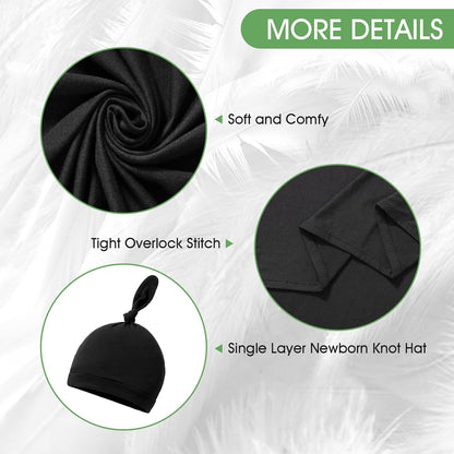 iEvolve Cotton Knitted Baby Swaddle Blanket with Hat Headband Set Newborn Swaddle Wrap Receiving