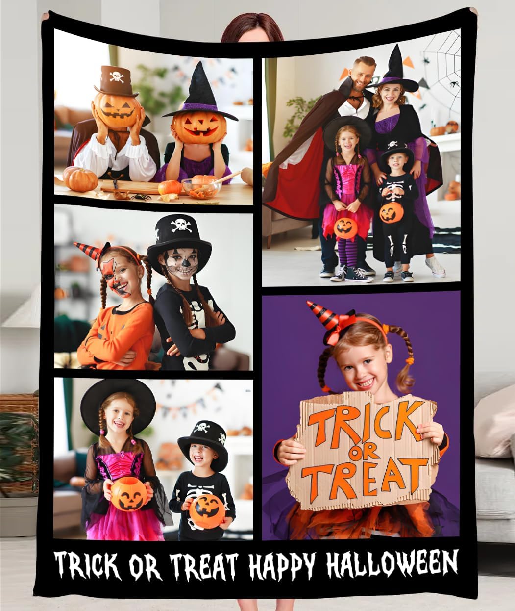 Ships Next Day, Personalized Photo Gifts for Girlfriend, Custom Made Bed Throw Blankets for Kids