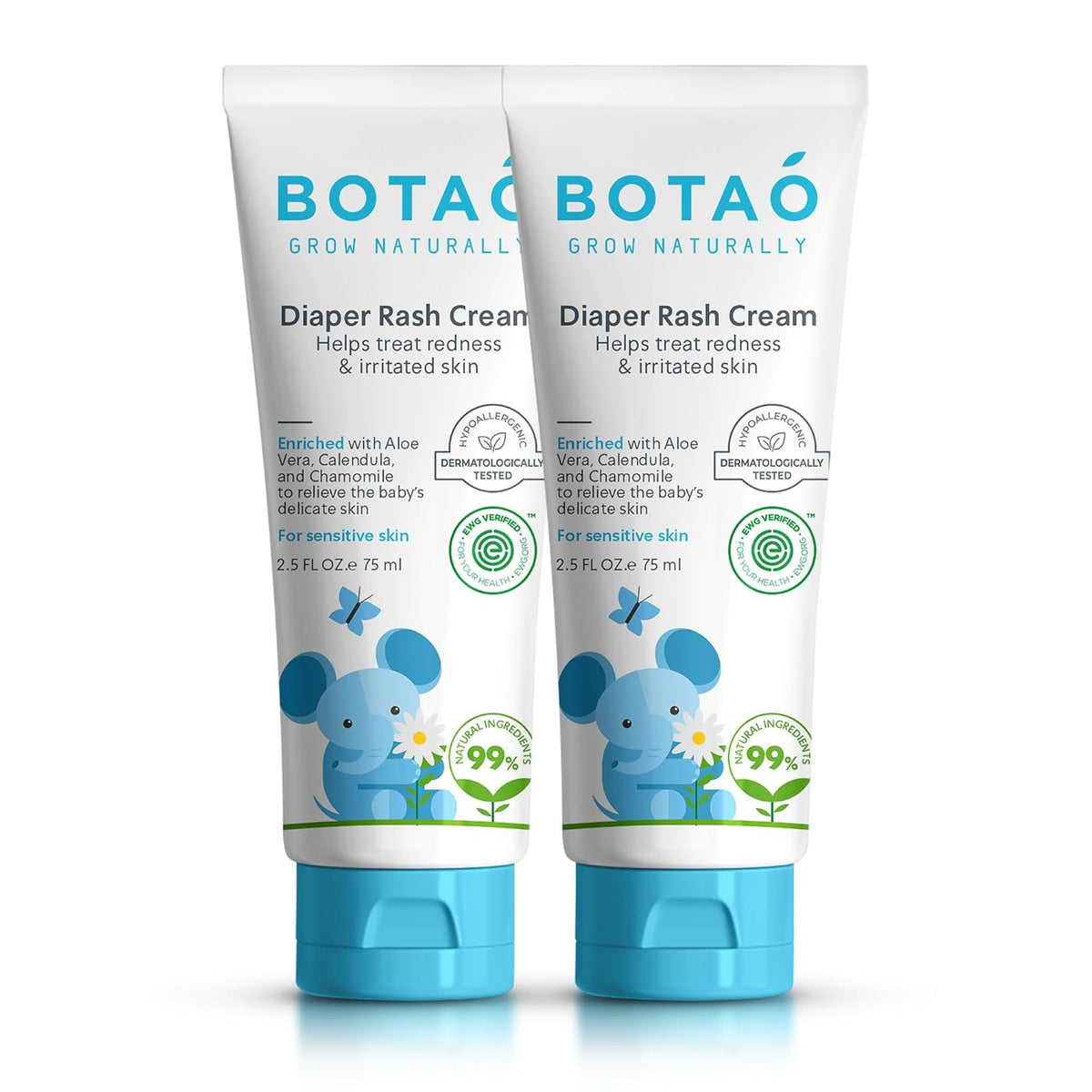 Baby's Natural Diaper Cream | Organic Diaper Cream EWG Verified | Naturally Soothes Baby Rashes |