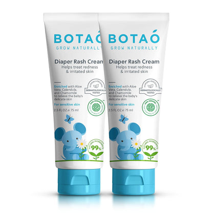 Baby's Natural Diaper Cream | Organic Diaper Cream EWG Verified | Naturally Soothes Baby Rashes |
