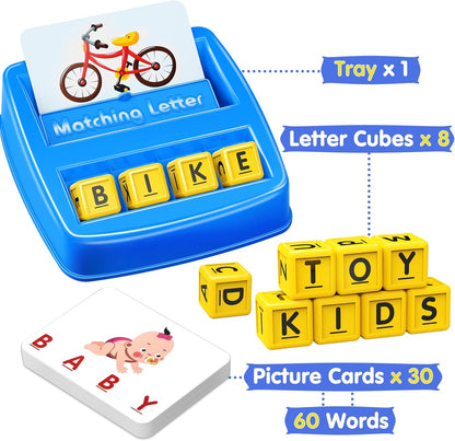 Educational Toys for 3 4 5 Year Old Boys Gift, Matching Letter Game Preschool ABC Learning Toys for
