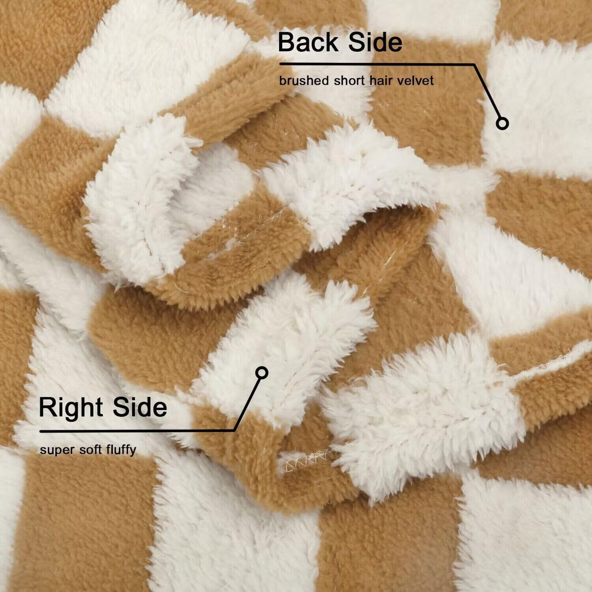 HOMRITAR Super Soft Baby Blankets for Boys Girls Warm Cozy Reversible Checkerboard Toddlers