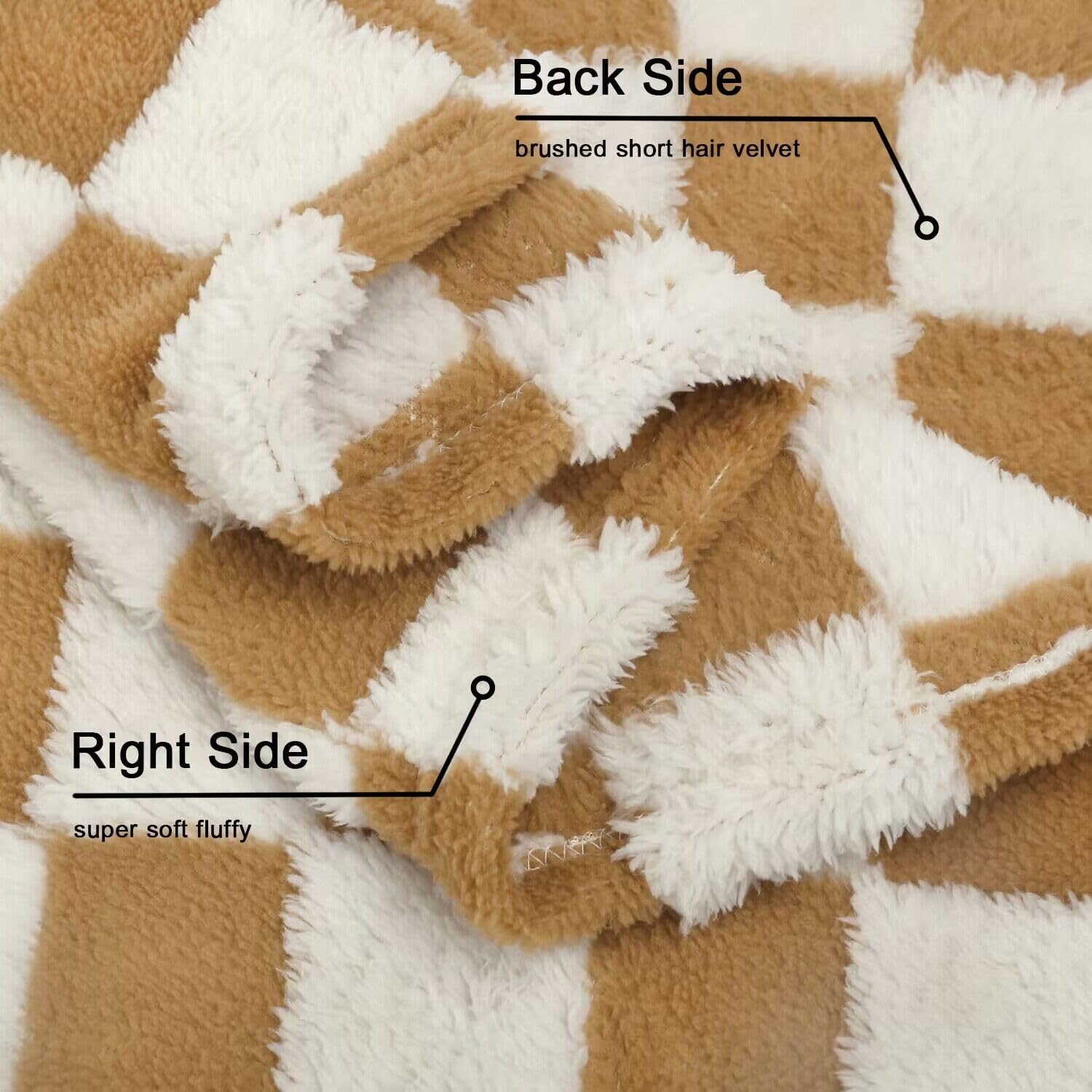 HOMRITAR Super Soft Baby Blankets for Boys Girls Warm Cozy Reversible Checkerboard Toddlers