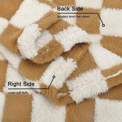 HOMRITAR Super Soft Baby Blankets for Boys Girls Warm Cozy Reversible Checkerboard Toddlers