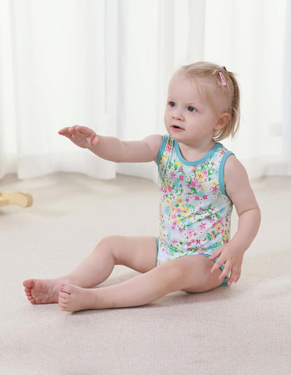 Baby Boy Girl Pajamas Toddler Infant Unisex Sleeveless Sleep Bodysuit Sleepwear Newborn Snap Snug
