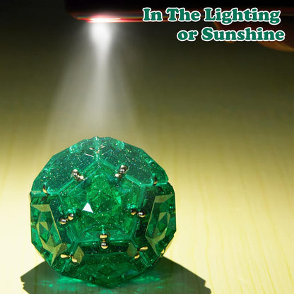 Magnetic Fidget Sphere Magnets Balls - Crystal Green Holographic Glitter - Magnet Fidgets Toy - 12