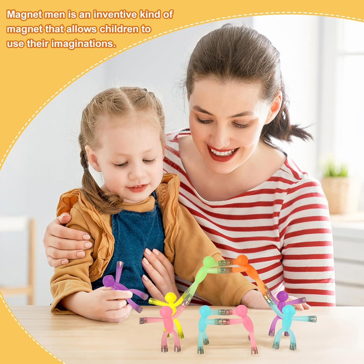 6pcs Magnetic Toys,Magnet Men for Kids,Magnetic People Figures for Kids,Magnetic People for