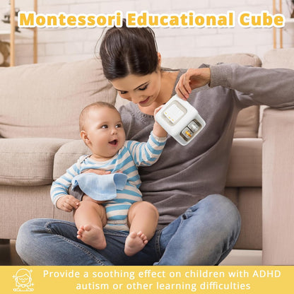 Busy Cube Toys for 1 Year Old Boy, Montessori Toys for 1+ Year Old, Travel Sensory Toys for