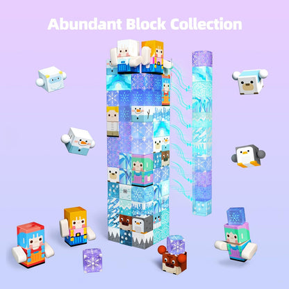 GobiDex 100PCS Magnetic Blocks Magnet Building Toys, Princess Castle Toys for Girls, Upgraded STEM