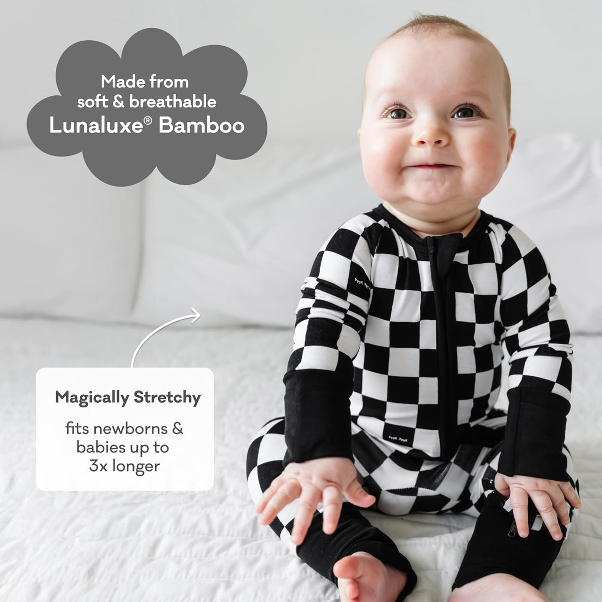 Little Sleepies Pajamas for Baby Boys & Girls, Viscose from Bamboo Baby Pajamas, Preemie & Newborn