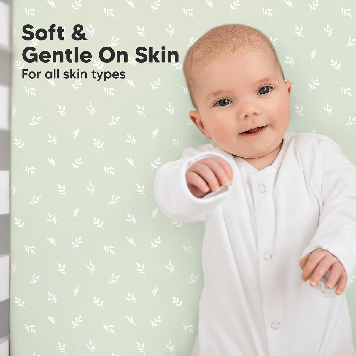 KeaBabies 2-Pack Organic Crib Sheets for Boys, Girls - 52x28 Fitted Crib Mattress Sheet Neutral