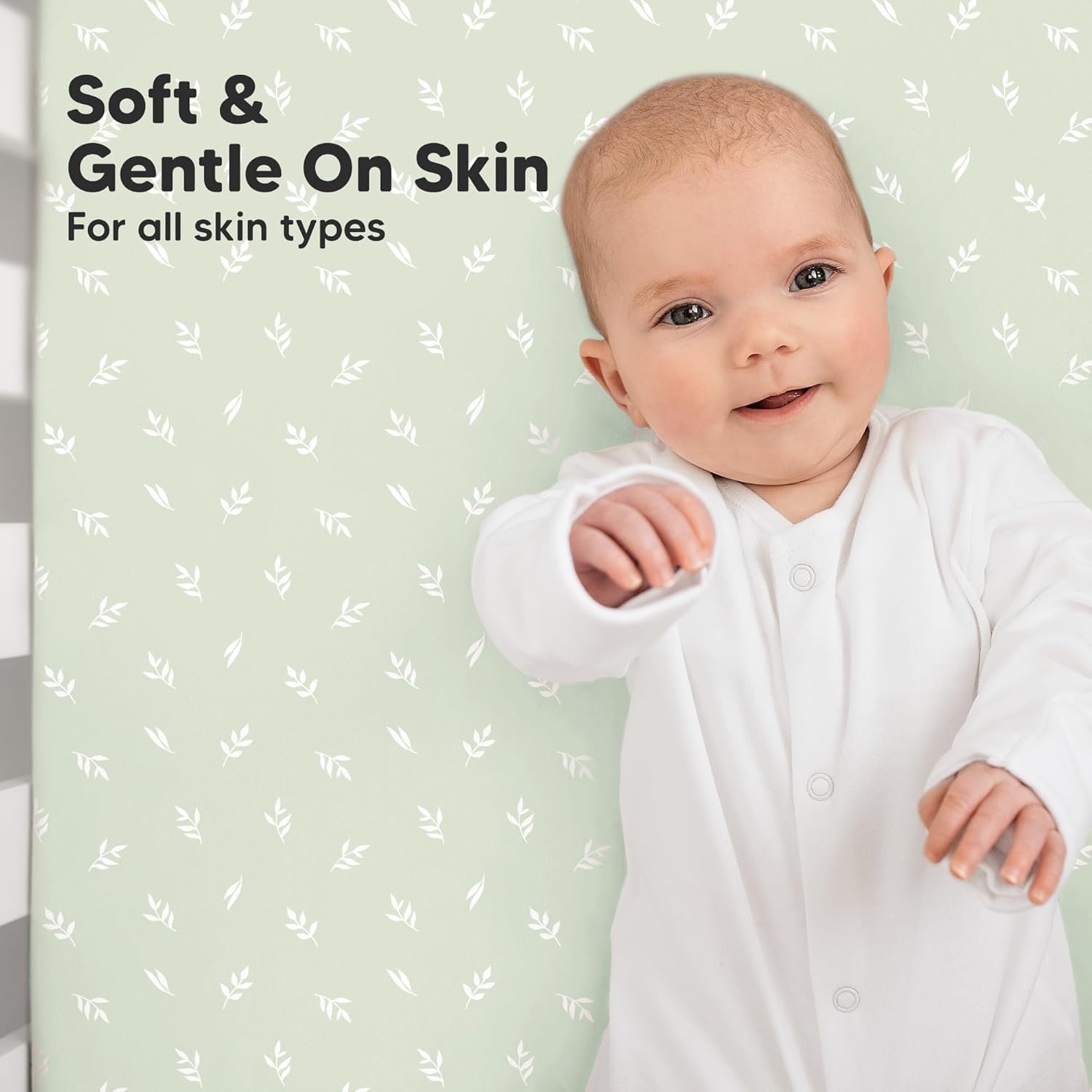 KeaBabies 2-Pack Organic Crib Sheets for Boys, Girls - 52x28 Fitted Crib Mattress Sheet Neutral