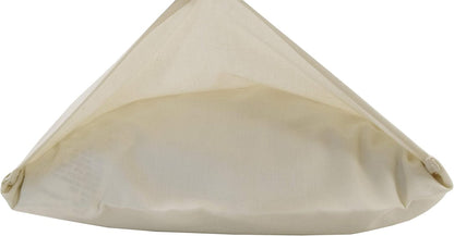 Bean Products King Organic Kapok Pillow + Natural Org Case - 20" x 36" - Organic Cotton Zippered