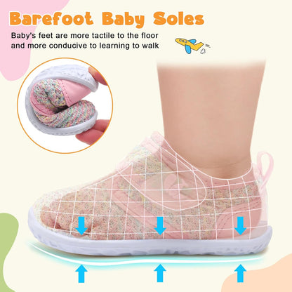 FEETCITY Baby Walking Shoes Barefoot Baby Shoes Infant Sneakers Newborn Crib Shoe Lightweight