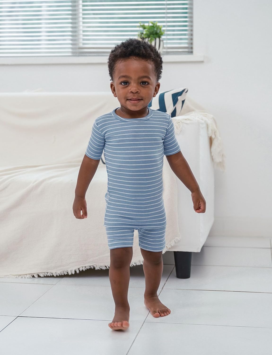 AVAUMA Stripe Pattern Baby Boys Girls Pajama Set Kids Toddler Snug fit Ribbed Sleepwear pjs for