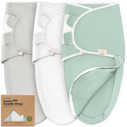 Baby Swaddle Sleep Sacks with Zipper - 3-Pack Swaddles for Newborns 3-6 Months, Infant, Baby Girls