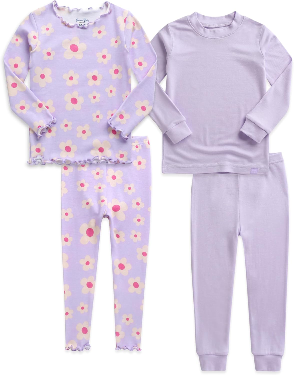 VAENAIT 6M-12Y Toddler Kids Girls Boys Soft Comfy Modal Tencel Solid Raglan Sleepwear Pajamas Pjs
