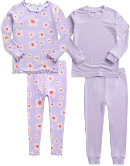 VAENAIT 6M-12Y Toddler Kids Girls Boys Soft Comfy Modal Tencel Solid Raglan Sleepwear Pajamas Pjs