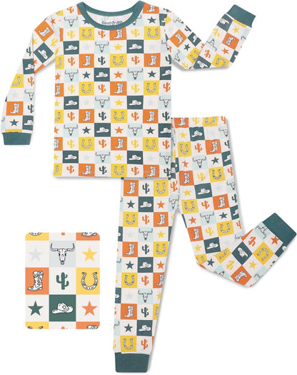 Bamboo Viscose Toddler Pajamas Boys Girls Baby 12M-8Y Pjs Sets Kids 2pcs Snug fit Long-Sleeve