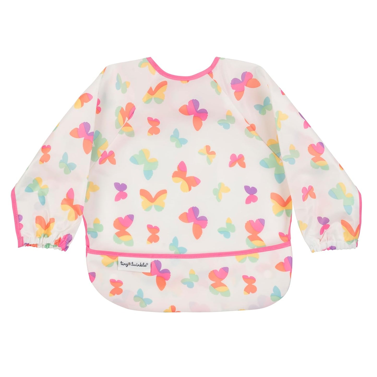 Tiny Twinkle Mess Proof Baby Bib,Waterproof Smock Baby Bib for Eating,Machine Washable Long Sleeve