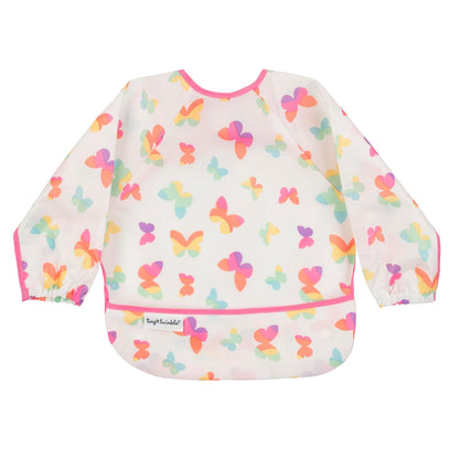 Tiny Twinkle Mess Proof Baby Bib,Waterproof Smock Baby Bib for Eating,Machine Washable Long Sleeve