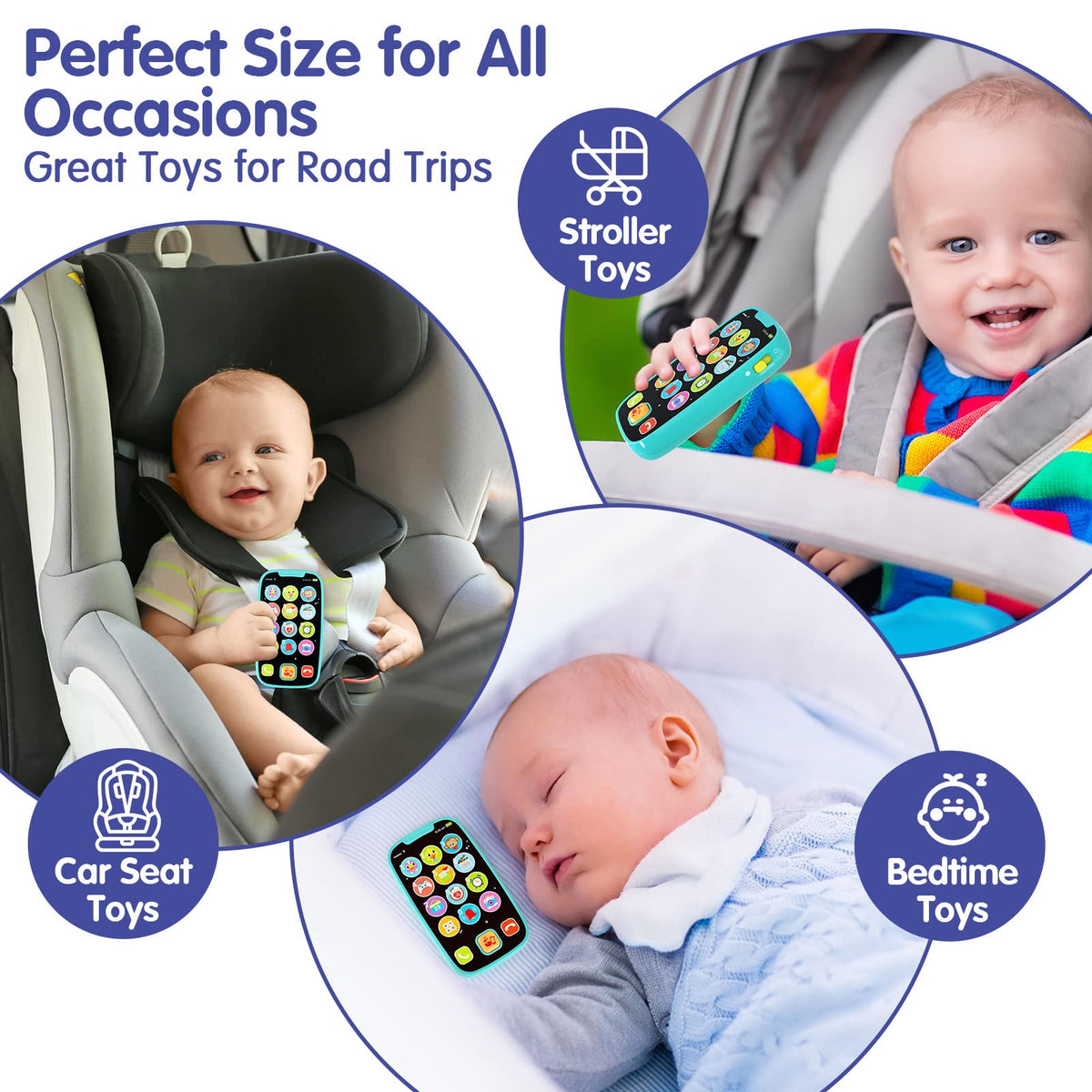 Toys for 1 Year Old Boy, 15 Functions Phone Baby Toys 6-12 Months, Baby Cell Phone 12-18 Months
