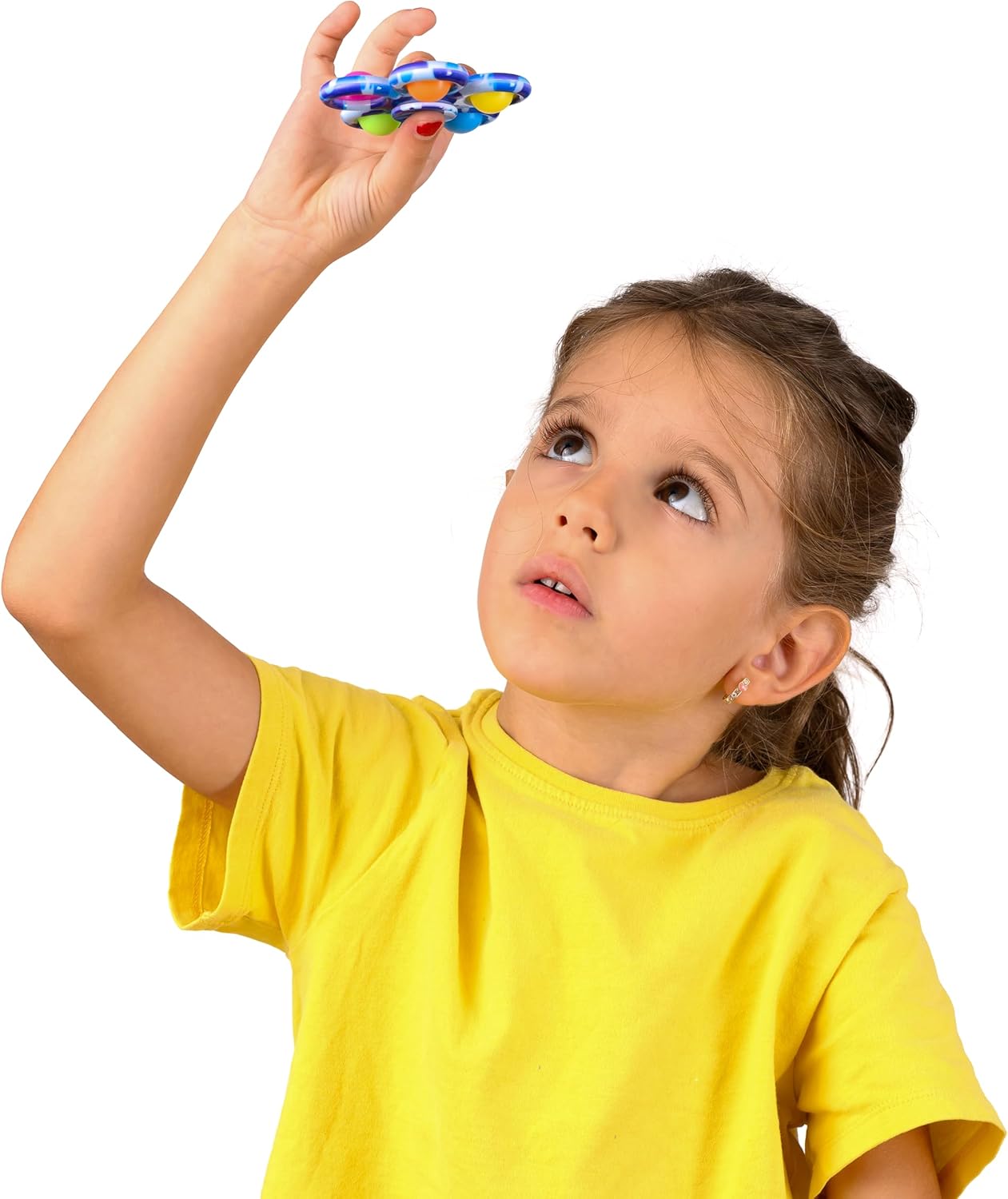 Nutty Toys Fidget Spinner Dimple Popper Sensory Toy - Top Stress & Anxiety Relief Gifts 2024 Unique