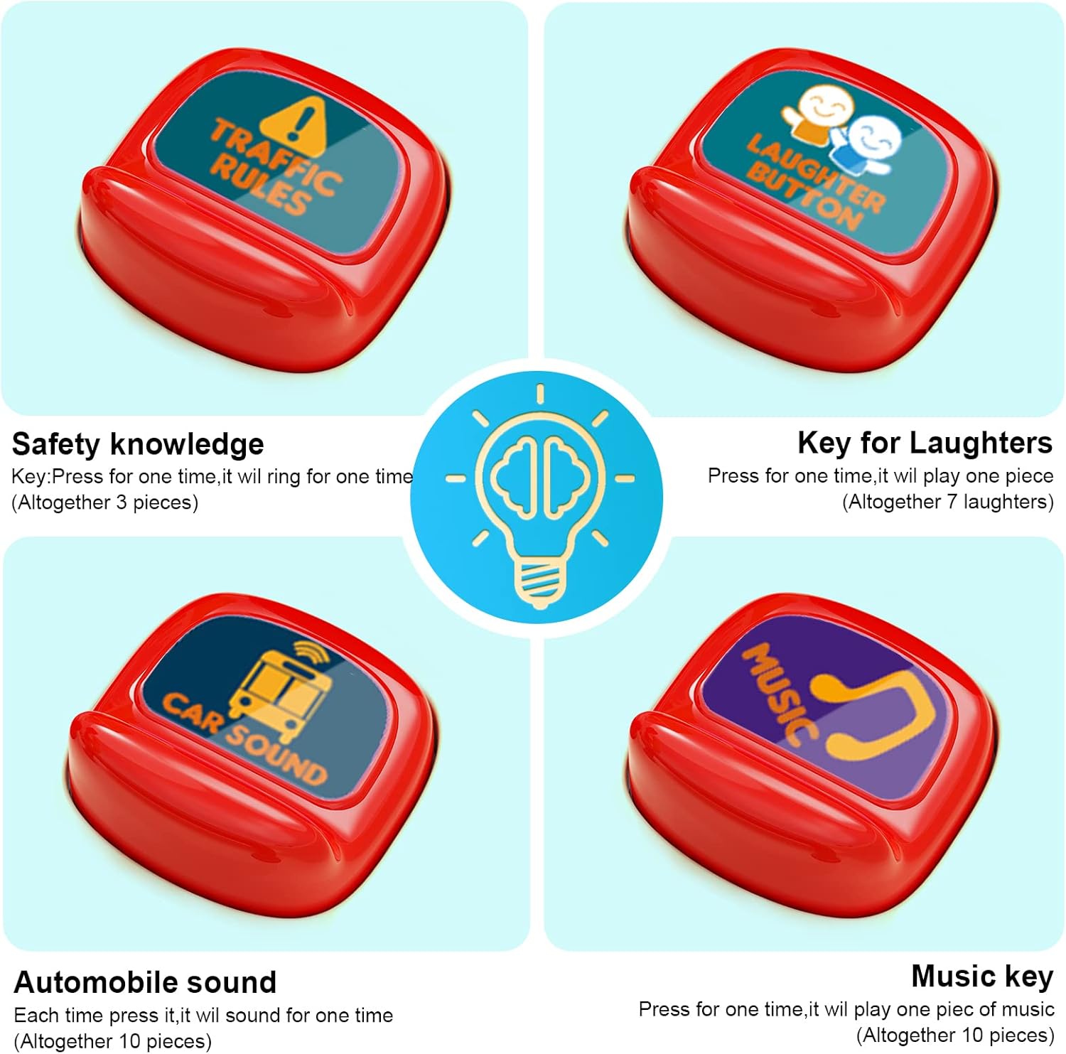 HONGTUO Bus Toy with Sound and Light, Simulation Steering Wheel Gear Toy, Toddlers Bus Toys with