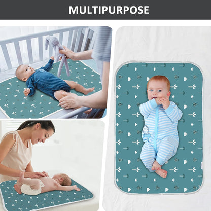 Baby Diaper Changing Pad, 21 5/8" x 31.5" Waterproof Changing Pad Liners - Reusable Soft and