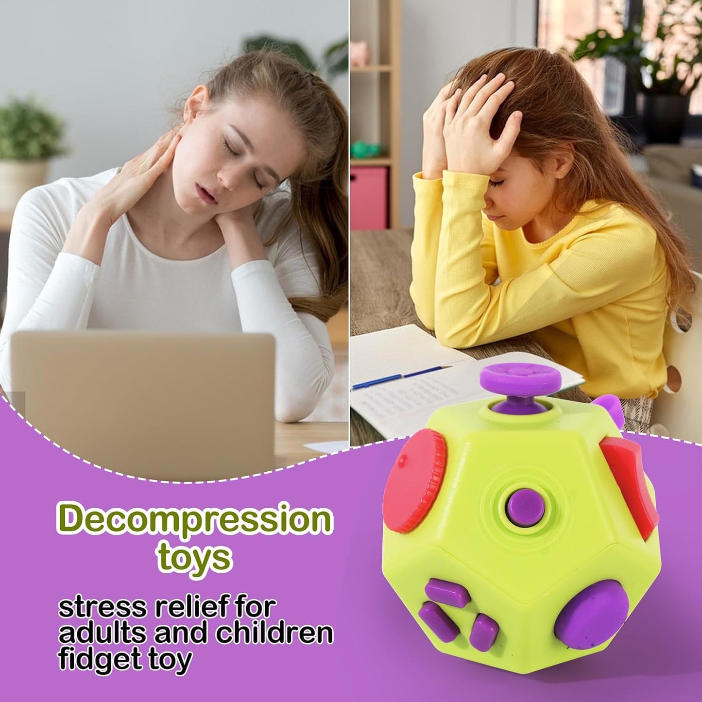 Mini Finger Cube Toys, Cool Fidget Toys for Kids Adults with Anxiety ADHD Autism and Relief Stress