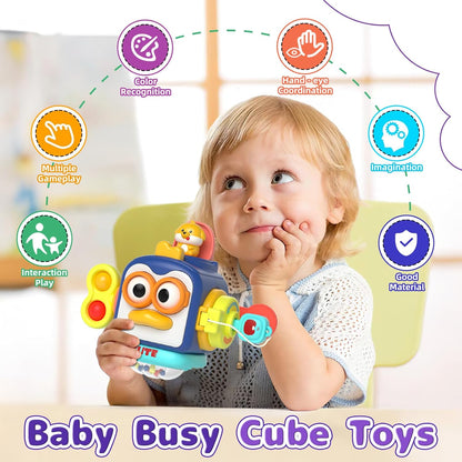 5 in 1 Baby Toy for 12 18 Month, Learning Toys for Babies 12-18 Months, Baby Busy Cube