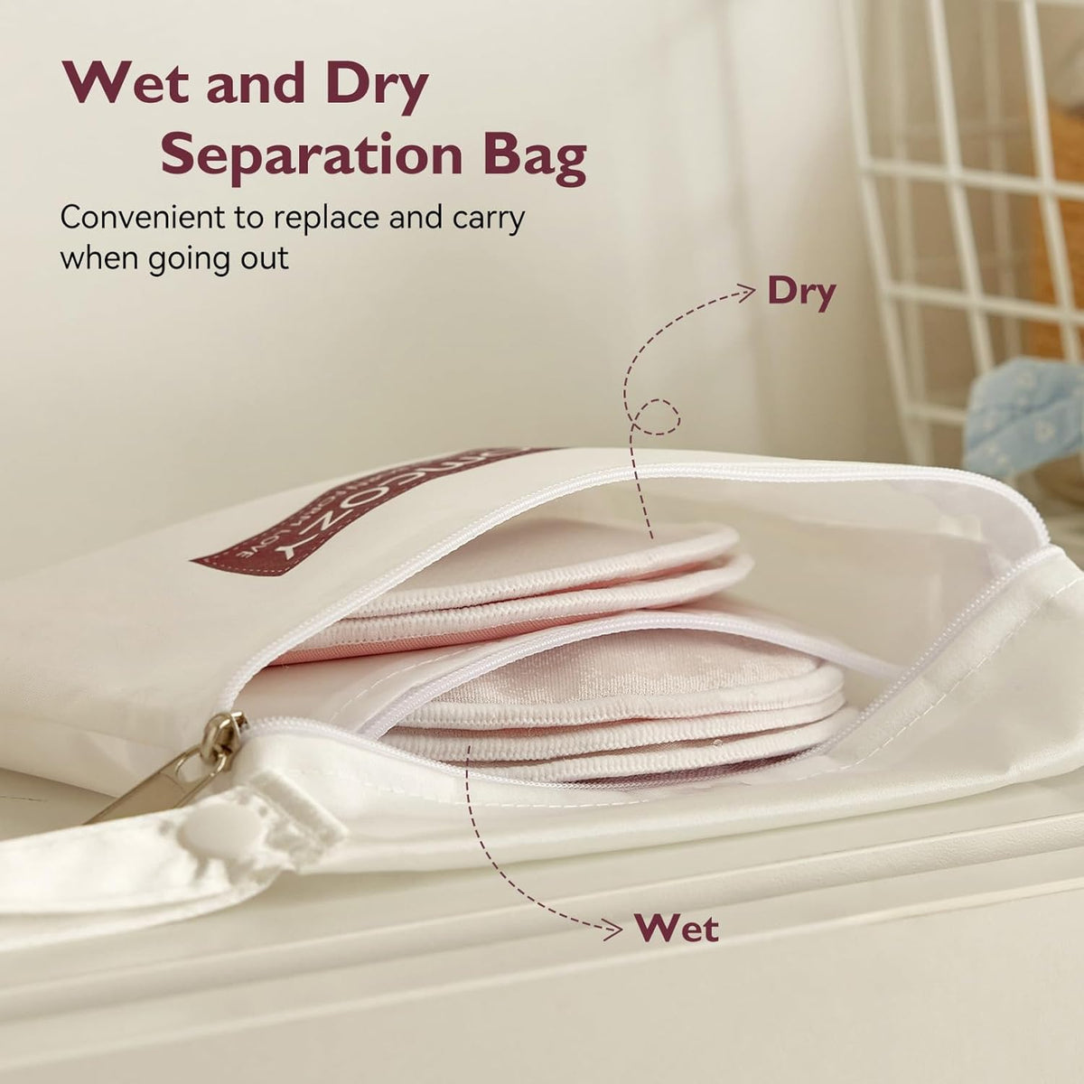 Momcozy Reusable Nursing Pads, Innovative Use of One Way Moisture-Wicking Fabric & 3-Layer Washable