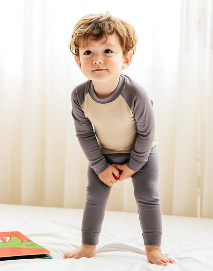 VAENAIT 6M-12Y Toddler Toddler Kids Toddler Girls Boys Soft Comfy Modal Tencel Solid Raglan