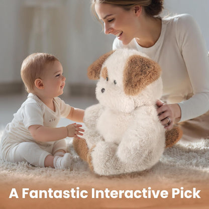 iPlay, iLearn Dog Stuffed Animal, Soft Plush Baby Toy, Infant 18" Big Cute Fluffy Puppy Toy, Ultra