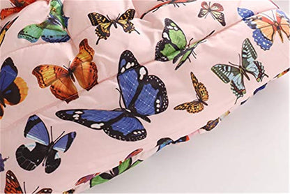 Miss Bei Girl's Winter Coat Jacket Hooded Kids Toddler Flower Print Parka Outwear Warm Cotton