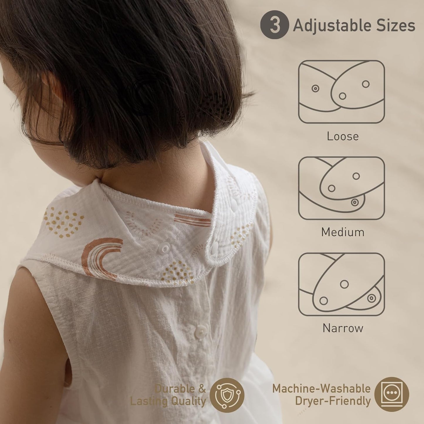 Muslin Baby Bibs 8 Pack, Baby Bandana Drool Bib for Drooling and Teething, Cotton Soft Absorbent