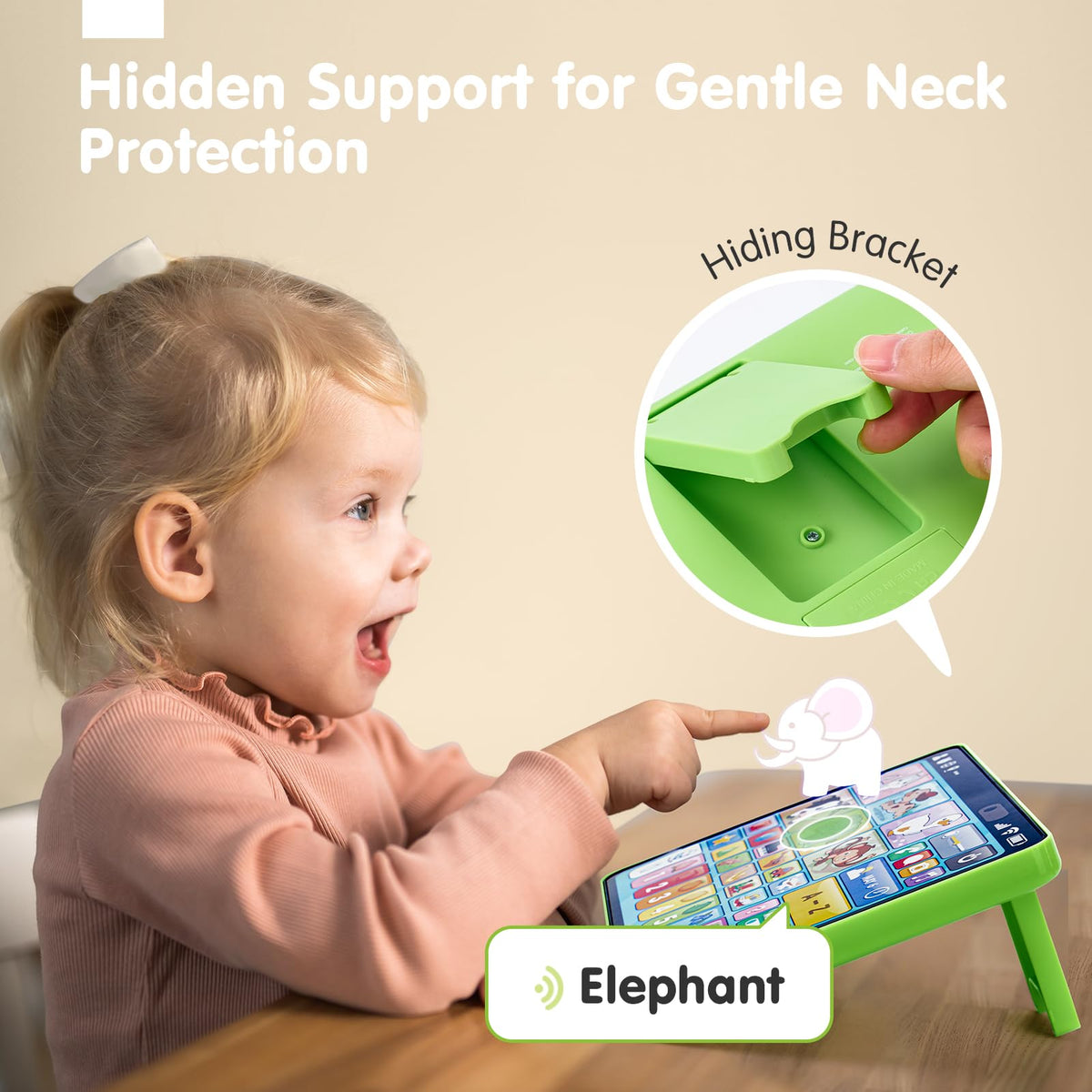 hahaland 5-Language Learning Tablet Toy for Toddler 1-3 with Speech Therapy