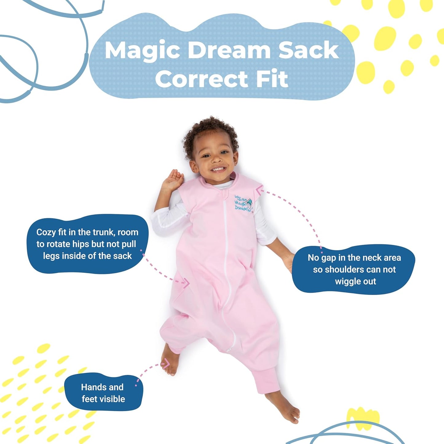 Magic Sleepsuit Baby Merlin's Cotton Baby Swaddle Transition Product - Soft and Cozy Design, Double