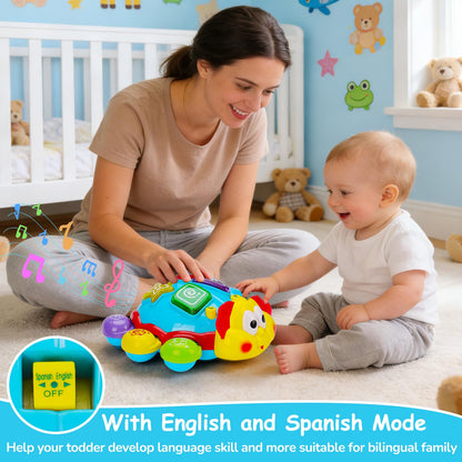 Baby Crawling Toy, Musical Light Up Learning Toy for Infants & Toddlers