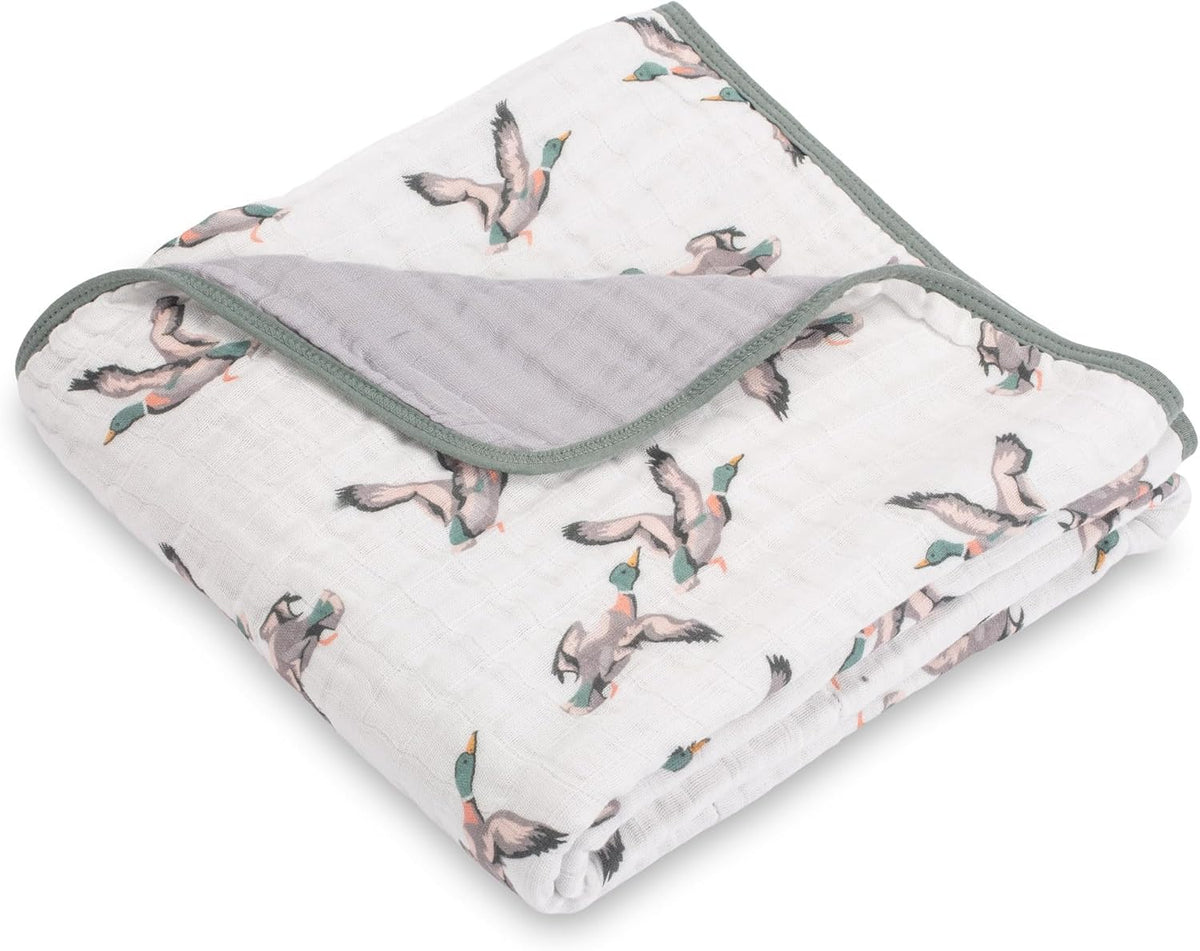 LollyBanks Muslin Baby Blanket 100% Organic Cotton, Muslin Quilt Lightweight, Toddler Blanket for