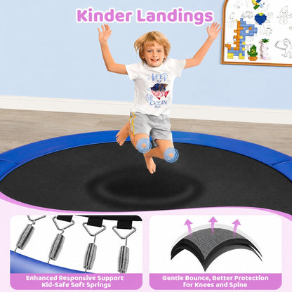 Yohood 55" Trampoline for Kids with Enclosure, 6-in-1 Toddler Trampoline Indoor Outdoor, ASTM