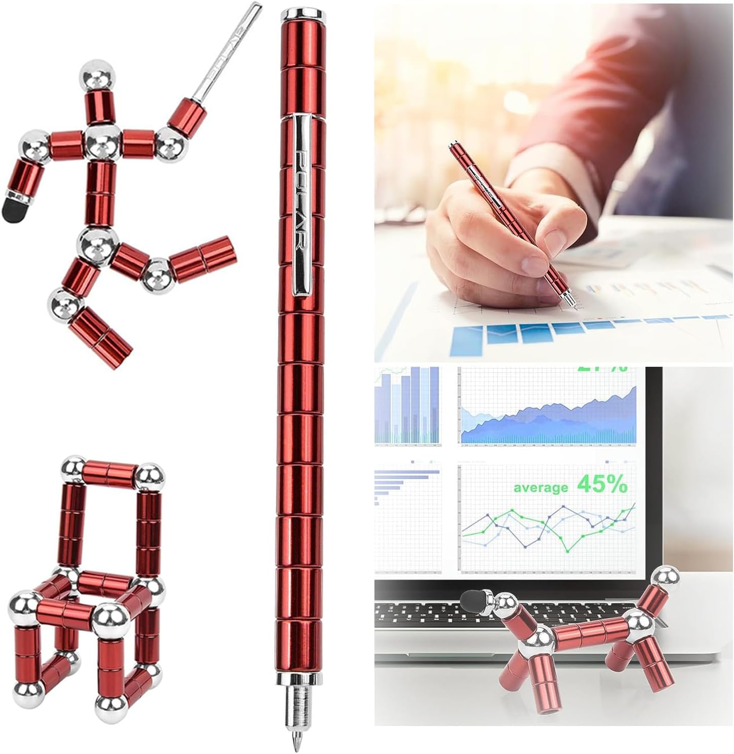Fidget Pen,Magnetic Pen， Decompression Magnetic Toy Pen，Magnet Pen Fidget Toy Relieve Pressure