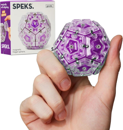 Speks Geode Sphere Magnetic Fidget Toy for Adults | Quiet Adult Sensory Toy for Stress Relief &