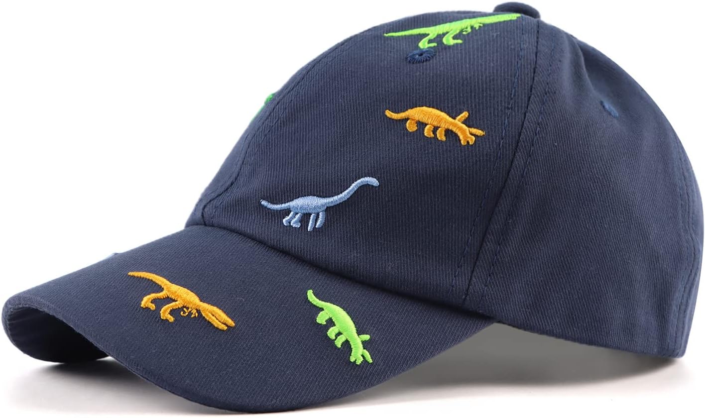 JANGANNSA Dinosaur Boys Girls Caps Embroidery Baby Baseball Caps Cotton Infant Toddler Kids Hat