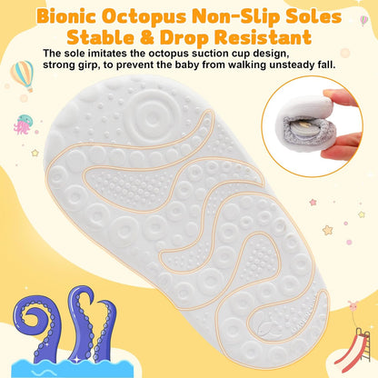 FEETCITY Baby First Walking Shoes Wide Baby Shoes Infant Sneakers Newborn Crib Shoe Barefoot